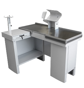 Foto de uma mesa de Check-out